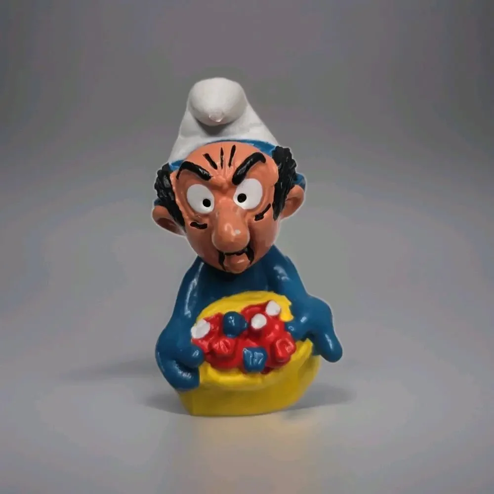Schleich Smurf Halloween Gargamel Mask Figurine Peyo PVC Toy 1984 VINTAGE RARE
